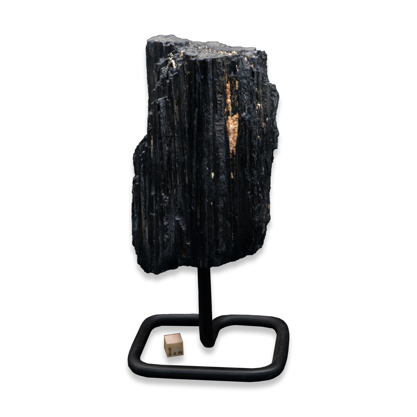 Black Tourmaline on Metal Base